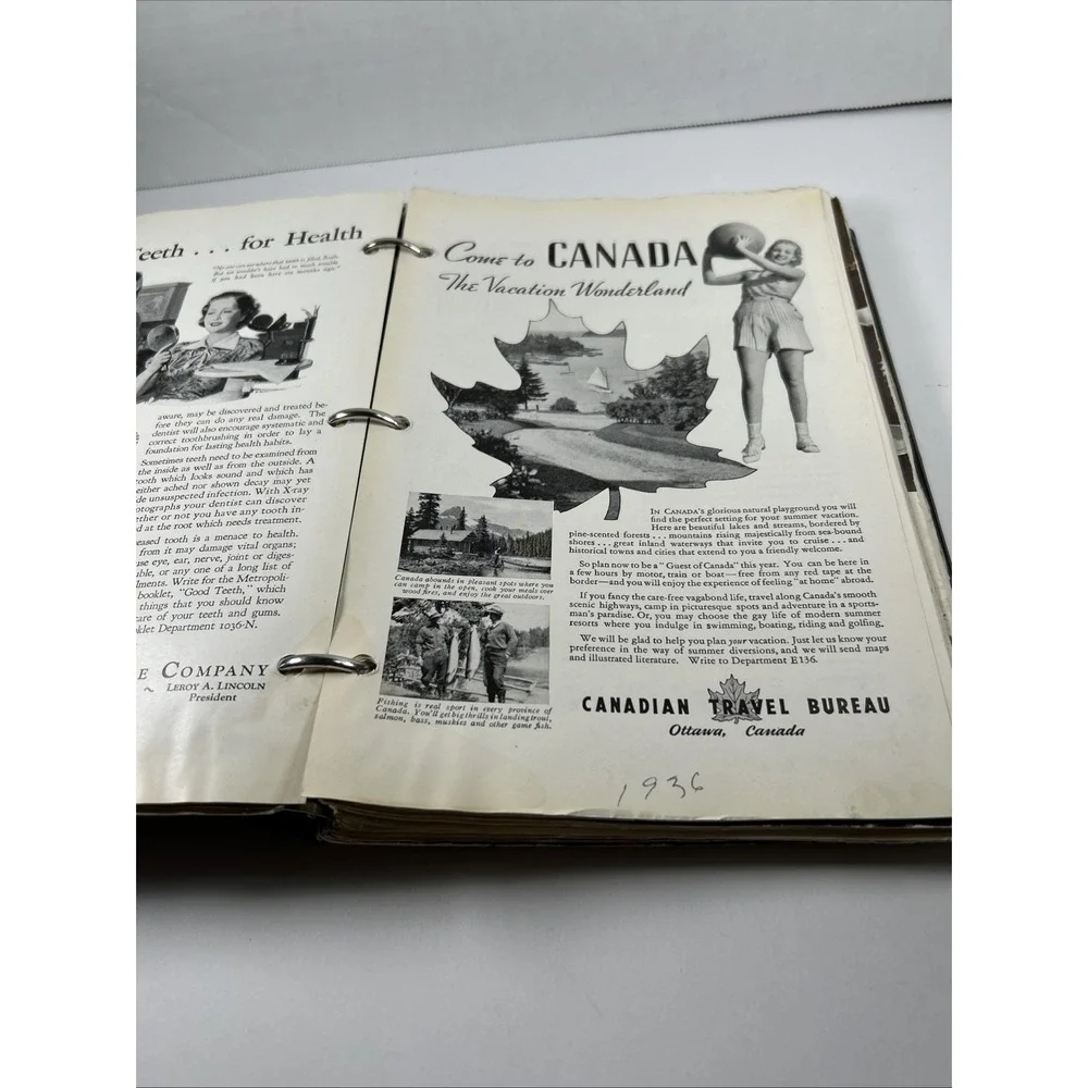 Vintage Binder Scrapbook Collection Advertisements 1936 Cars‎ Tires Mail In